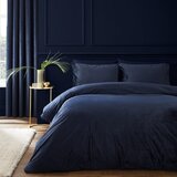 Catherine Lansfield Modra žametna posteljnina za zakonsko posteljo 200x200 cm Kingsley – | Shoptok.si