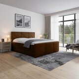 MID.YOU POSTELJA BOXSPRING 180 cm x 200 cm , kovina, umetna masa, tekstil, karton, leseni material rjava Cene