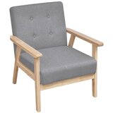 vidaXL Naslanjač svetlo sivo blago | Shoptok.si