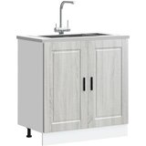 vidaXL Donji ormarić za sudoper Porto siva sonome 80x46x81,5 cm drveni Cijene