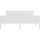  Okvir za krevet od masivne borovine bijeli 140 x 200 cm | shoptok.hr