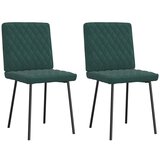 Maison Chic Jedilni stoli - Vzorci stoli 2 kosa temno zelen žamet A70, (22031892) | Shoptok.si