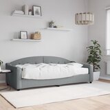 vidaXL Dnevna postelja z vzmetnico svetlo siva 90x200 cm blago Cene