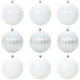  Set Božićnih Ukrasnih Kuglica 9 pcs Bijelo | shoptok.hr