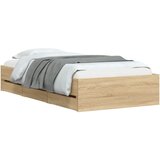  Okvir za krevet s ladicama boja hrasta 90x190 cm drveni | shoptok.hr
