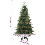 vidaXL Umetno Zložljivo Božično Drevo Zelena 120 cm PE in PVC | Shoptok.si