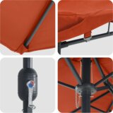  Vrtni dežnik Terakota 385 x 209 x 244 cm Poliester, (5000160724) | Shoptok.si