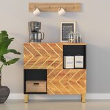 vidaXL Bočni ormarić smeđe-crni 80x33 5x75 cm od masivnog drva manga Cijene