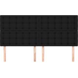  Uzglavlje Crno 200x5x118/128 cm Tkanina | shoptok.hr