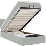 Maison Chic Otomanski Posteljni okvir - Enojna postelja - Postelja za odrasle z vzmetnico siv 100x200 cm žamet-J2442, (21764510) | Shoptok.si