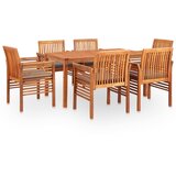  7-dijelni vrtni blagovaonski set s jastucima bagremovo drvo | shoptok.hr