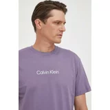 Calvin Klein Bombažna kratka majica vijolična barva