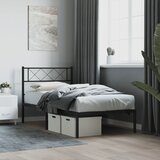vidaXL Metalni okvir za krevet s uzglavljem crni 75x190 cm Cijene