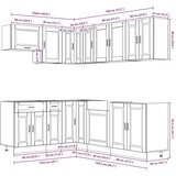  komplet kuhinjskih omaric Porto, starinska, 11kos | Shoptok.si