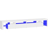 Maison Chic TV omarica - TV stojalo - Televizijska omarica z LED lučkami bela 260x36,5x40 cm, (21699676) Cene