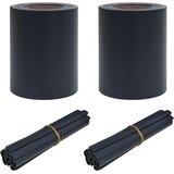  Ograde za privatnost u vrtu 2 pcs Tamno siva 35 x 0,19 m PVC | Eponuda.ba