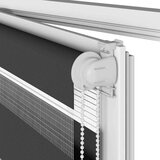 vidaXL Zavjesa zebra crna 135x150 cm širina tkanine 130,9 cm poliester | shoptok.hr