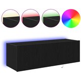 TV zidni ormar Zidne 2 pcs Crni hrast 100 x 35 x 31 cm | Eponuda.com