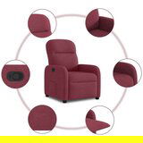  Naslonjač od tkanine crvena boja vina | shoptok.hr