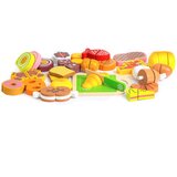 ECO TOYS Lesena hrana za rezanje, komplet 23 elementov | Shoptok.si