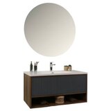 Hanah home Kupatilski ormarić sa umivaonikom i ogledalom (2 komada) Elegant Miling Hrast | Eponuda.com