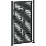  Vrtna vrata Crna 110 x 205 cm Čelik s prahom premazan | Eponuda.ba