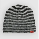 Mohair Stripe Skully Beanie gray