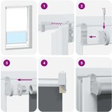 vidaXL Rolo zavjesa Blackout svijetlo siva 165x150 cm Širina tkanine | shoptok.hr