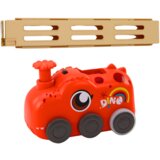 Red Dinosaur Battery Operated Car Arranging Colorful Dominoes 4 Colors of Blocks | shoptok.hr