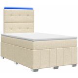  LED okvir za krevet s madracem Krem 120 x 190 cm Tkanina | shoptok.hr