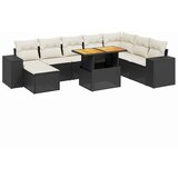  The Living Store Vrtna sedežna garnitura 9-delna z blazinami črn poli ratan - Vrtna Sedežna Garniture, (21455060) | Shoptok.si