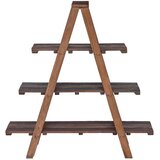  Sklopivi stalak s policom s pohranom Smeđa 79.5 x 35 x 112 cm | shoptok.hr