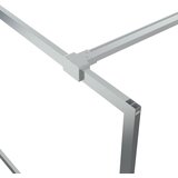 Pregrada za tuš srebrna 115 x 195 cm s prozirnim staklom ESG | shoptok.hr
