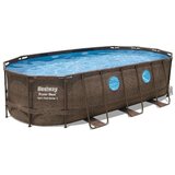 Bestway Montažni bazen Power Steel Swim Vista (549 x 274 x 122 cm, 13 430 l, kartušna filtrska črpalka: 5678 l/h, videz kamna) | Shoptok.si