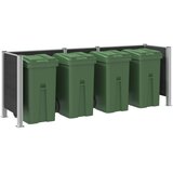  Ograda za kante za smeće Siva 315 x 85 x 115 cm Aluminij i WPC | shoptok.hr
