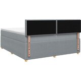  Boxspring krevet s madracem Svjetlosiva 140 x 190 cm Tkanina | shoptok.hr