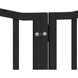  Vrata za pse s vratašcima 9 panela sklopiva 450 cm drvo topole Crna 50 x 60 x 2 cm | Shoptok.si