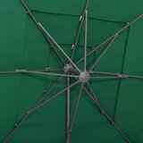  Vrtni suncobran s 4 razine i stupom 250 x 250 cm zeleni | shoptok.hr