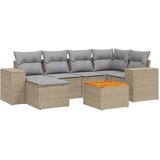  7-dijelni set vrtnih sofa od poliratana s jastucima bež 83 x 62 x 69 cm | shoptok.hr