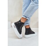 Boto Women's High Top Sneakers On Platform Black Averira | shoptok.hr