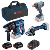 Bosch AKUMULATORSKI SET GBH 180-LI + GWS 180-LI + GDX 180-LI | Shoptok.si