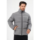 D1fference Men's Gray Inner Lined Water And Windproof Inflatable Winter Coat. | ePonuda.com