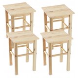 KADAX Leseni kuhinjski stolček 43,5 cm Masiven bor za kuhinjo, (5000351917) | Shoptok.si