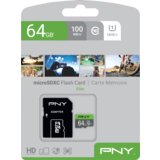 Pny Memorijska kartica MicroSDXC Elite, 64GB, klasa brzine U1, s adapterom | shoptok.hr