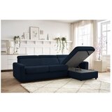Bobochic Paris temno modra raztegljiva kotna sedežna garnitura (s kotom po izbiri) monaco | Shoptok.si