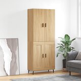 vidaXL Visoka komoda sonoma hrast 69,5x34x180 cm inženirski les | Shoptok.si