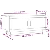  Stolić za kavu crni 102 x 50 x 45 cm od konstruiranog drva | shoptok.hr