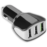 turbo auto punjač 3 USB 4.4 A/22 W, crna