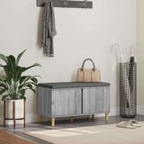  Haldna klop z blazino z vrati Siva Sonoma 80 x 38 x 46 cm, (5000155653) | Shoptok.si