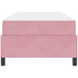 vidaXL krevetna konstrukcija ostalo roza i bijela 90 x 190 cm baršun | shoptok.hr
